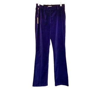 ARITZIA BABATON ATELIER PURPLEY/BLUE VELVET HIGH-RISE FLARE WOMENS PANTS…